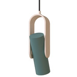 Nastro Pendant - Eggshell / Greenish Gray Cylinder