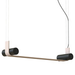 Nastro Linear Pendant - Sand Black Cylinder / Beige