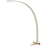 Nastro Arc Floor Lamp - Brushed Brass Cylinder / Beige