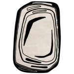 Fragment Area Rug - Black / White