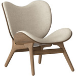 Conversation Piece Lounge Chair - Dark Oak / White Sands