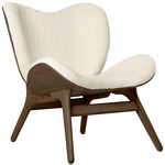 Conversation Piece Lounge Chair - Dark Oak / Teddy White