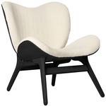 Conversation Piece Lounge Chair - Black Oak / Teddy White