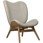 Conversation Piece Lounge Chair - Dark Oak / White Sands