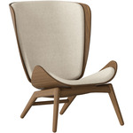 The Reader Wing Chair - Dark Oak / White Sands