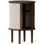 Audacious Side Table - Dark Oak / White Sands