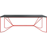 Same Same Linoleum Dining Table - Black / Vermillion