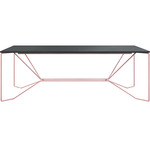 Same Same Linoleum Dining Table - Black / Pink