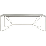 Same Same Linoleum Dining Table - Silk Grey / Off White