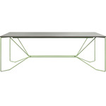 Same Same Linoleum Dining Table - Silk Grey / Pale Green