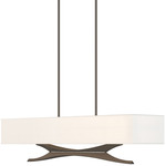 Moreau Linear Pendant - Dark Smoke / Natural Anna