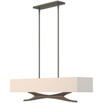 Moreau Linear Pendant - Dark Smoke / Flax