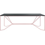 Same Same Linoleum X-Large Dining Table - Black / Pink