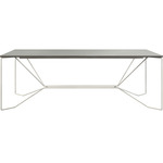 Same Same Linoleum X-Large Dining Table - Silk Grey / Off White