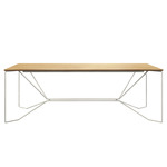 Same Same Oak Narrow Dining Table - Oak / Off White