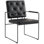 Swell Time Armchair - Black / Black Leather