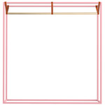 Less Mess Wardrobe Stand - Polished Brass / Pink