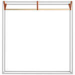 Less Mess Wardrobe Stand - Polished Brass / Off White