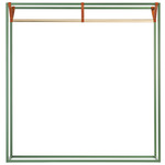 Less Mess Wardrobe Stand - Polished Brass / Pale Green