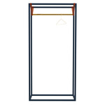 Less Mess Wardrobe Stand - Polished Brass / Navy