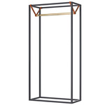 Less Mess Wardrobe Stand - Polished Brass / Black