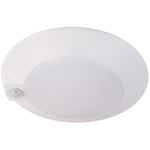 Disc 6 Inch Wall / Ceiling Light with Motion Sensor - White