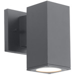 Cubix Outdoor Wall Sconce - Black / White
