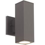 Cubix Outdoor Wall Sconce - Bronze / White