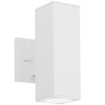 Cubix Outdoor Wall Sconce - White / White