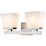 Astor Bathroom Vanity Light - Brushed Nickel / Etched Opal