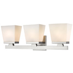 Astor Bathroom Vanity Light - Brushed Nickel / Etched Opal