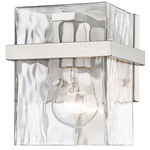 Bennington Wall Sconce - Brushed Nickel / Clear Water