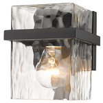 Bennington Wall Sconce - Matte Black / Clear Water