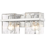 Bennington Bathroom Vanity Light - Chrome / Clear Water