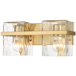 Bennington Bathroom Vanity Light - Modern Gold / Clear Water