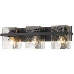 Bennington Bathroom Vanity Light - Matte Black / Clear Water