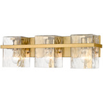 Bennington Bathroom Vanity Light - Modern Gold / Clear Water