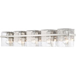 Bennington Bathroom Vanity Light - Brushed Nickel / Clear Water