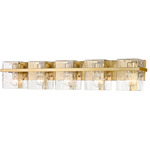 Bennington Bathroom Vanity Light - Modern Gold / Clear Water