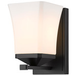Darcy Wall Sconce - Matte Black / Etched Opal