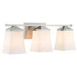 Darcy Bathroom Vanity Light - Brushed Nickel / Etched Opal