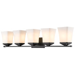 Darcy Bathroom Vanity Light - Matte Black / Etched Opal