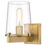 Callista Wall Sconce - Rubbed Brass / Clear
