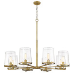 Callista Chandelier - Rubbed Brass / Clear
