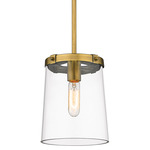 Callista Pendant - Rubbed Brass / Clear