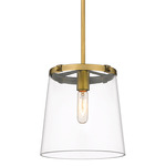 Callista Pendant - Rubbed Brass / Clear
