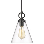 Harper Pendant - Matte Black / Clear