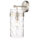 Fontaine Wall Sconce - Brushed Nickel / Clear Water