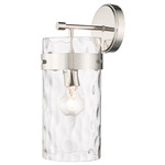 Fontaine Wall Sconce - Polished Nickel / Clear Water