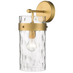 Fontaine Wall Sconce - Rubbed Brass / Clear Water